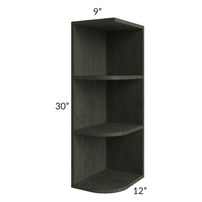 Charlotte Dark Grey 9x30 Wall End Shelf Cabinet