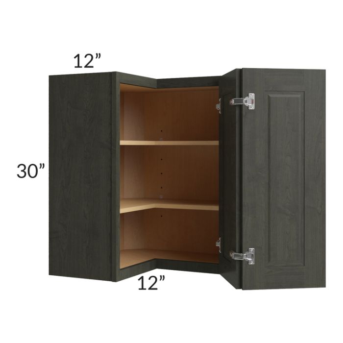 Charlotte Dark Grey 24x30 Easy Reach Corner Wall Cabinet