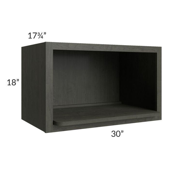 Charlotte Dark Grey 30x18 Microwave Wall Cabinet