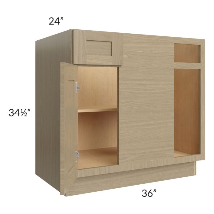 Royal Natural Shaker 39" Blind Base Corner Cabinet
