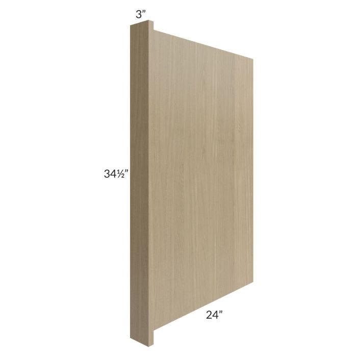 Royal Natural Shaker Dishwasher Panel with a 3" Return