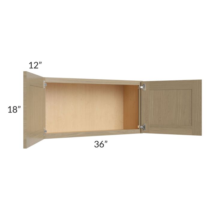 Royal Natural Shaker 36x18 Wall Cabinet
