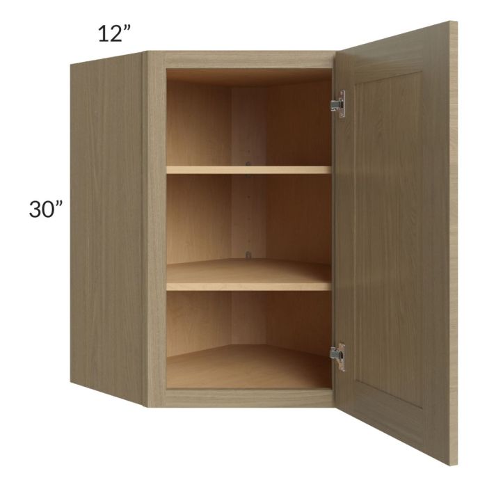 Royal Natural Shaker 24x30 Wall Diagonal Corner Cabinet