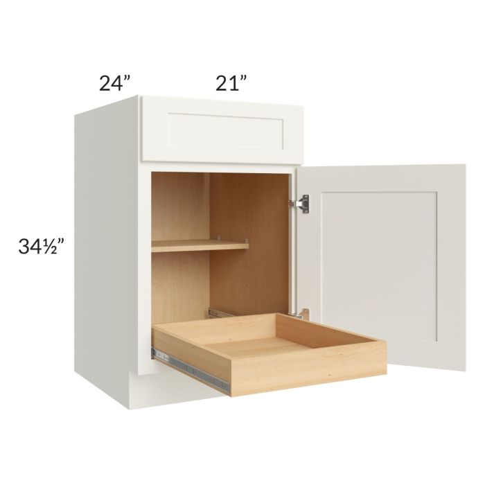 Linen Shaker 21" Base Cabinet with 1 Rollout Tray