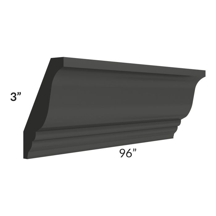 Madison Black Shaker 96" Crown Molding (3" Height)