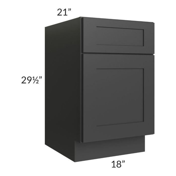 Madison Black Shaker 18" Drawer File Base Cabinet