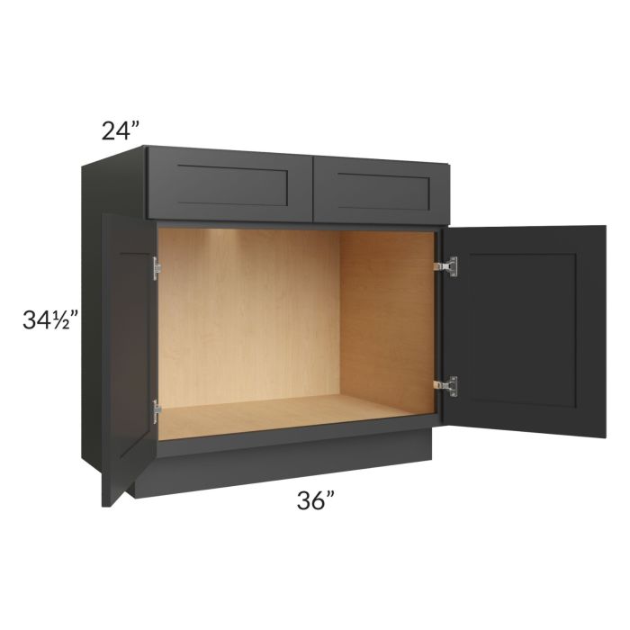 Madison Black Shaker 36" Sink Base Cabinet