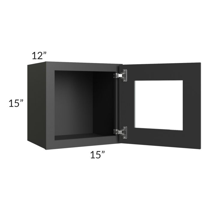 Madison Black Shaker 15x15 Decorative Wall Cabinet