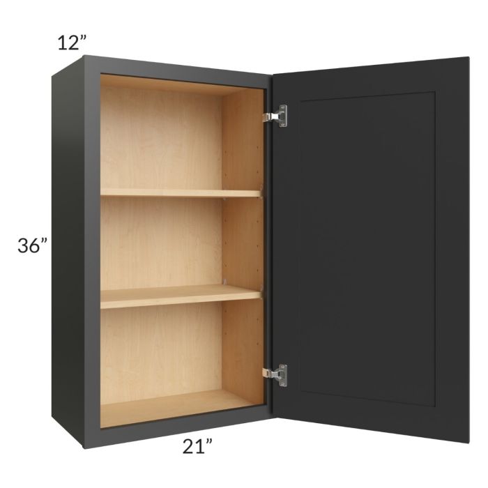 Madison Black Shaker 21x36 Wall Cabinet