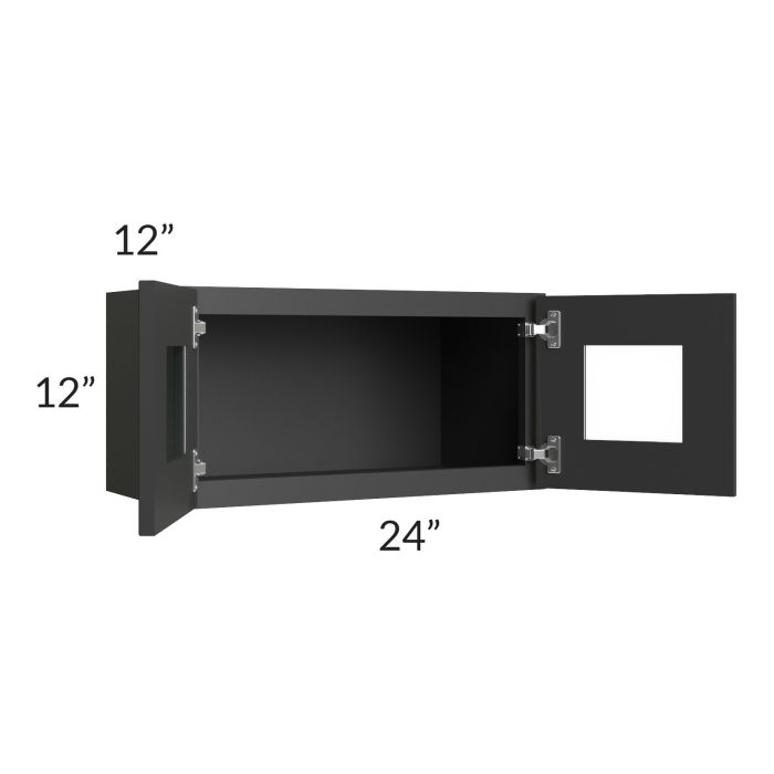 Madison Black Shaker 24x12 Decorative Wall Cabinet