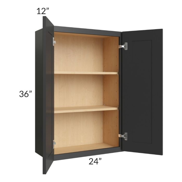 Madison Black Shaker 24x36 Wall Cabinet