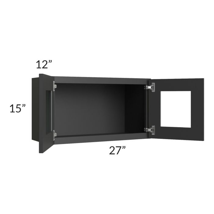 Madison Black Shaker 27x15 Decorative Wall Cabinet