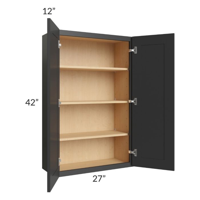 Madison Black Shaker 27x42 Wall Cabinet