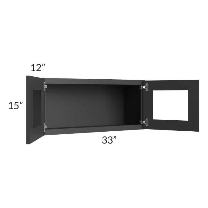 Madison Black Shaker 33x15 Decorative Wall Cabinet