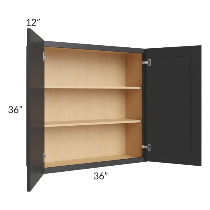 Madison Black Shaker 36x36 Wall Cabinet