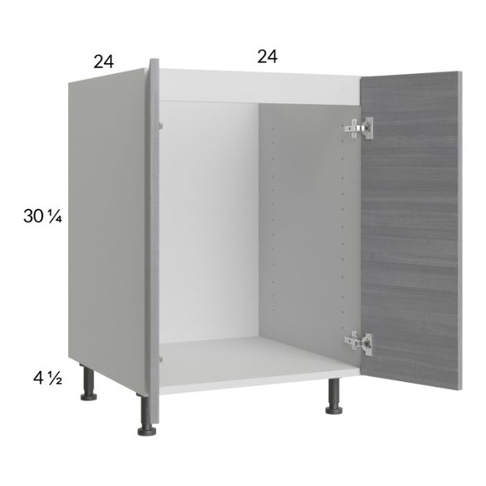Euro Grey 24" Full Height Door Sink Base Cabinet