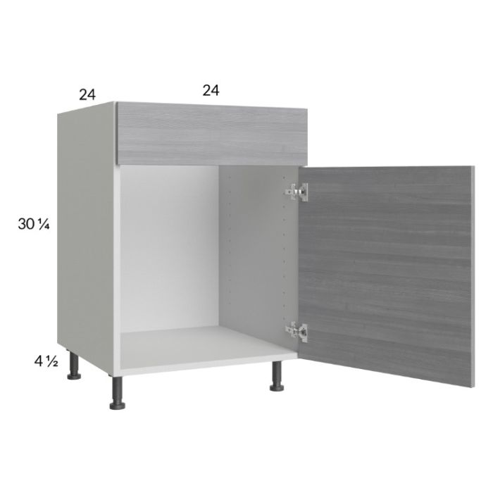 Euro Grey 24" Sink Base Cabinet with 1 door