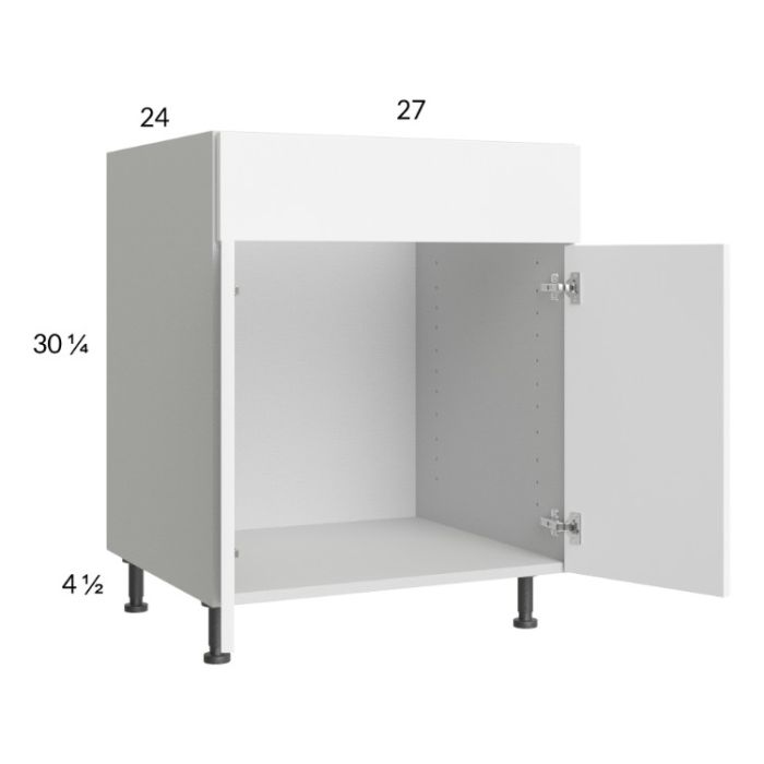 Euro Gloss White 27" Sink Base Cabinet