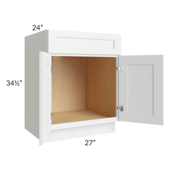 Alpine White Shaker 27" Sink Base Cabinet 