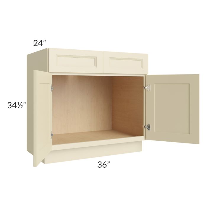 Casselton Ivory 36" Sink Base Cabinet