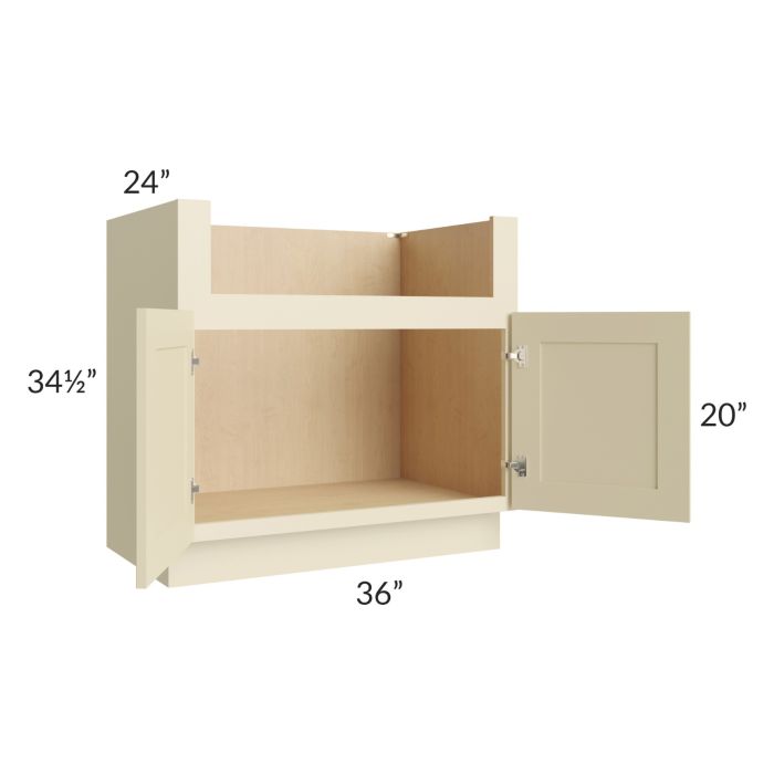 Casselton Ivory 36" Farm Sink Base Cabinet