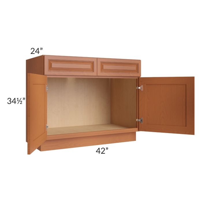 Lexington Cinnamon Glaze 42" Sink Base Cabinet
