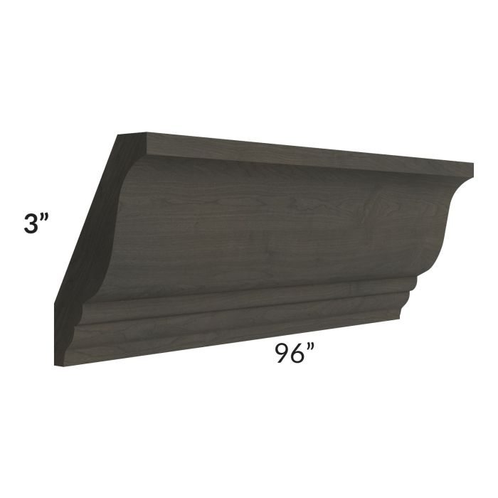 Charcoal Grey Shaker 96" Crown Molding (3" Height)