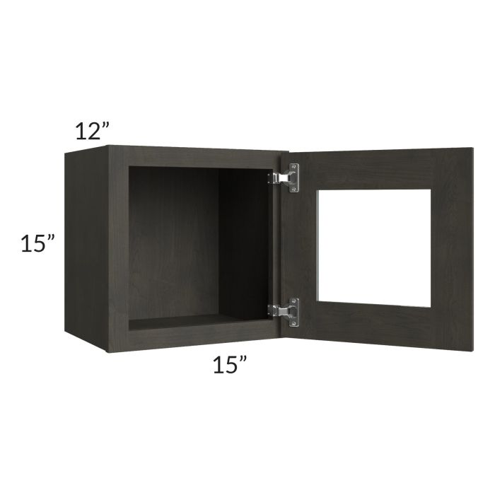 Charcoal Grey Shaker 15x15 Decorative Wall Cabinet