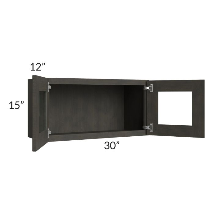 Charcoal Grey Shaker 30x15 Decorative Wall Cabinet