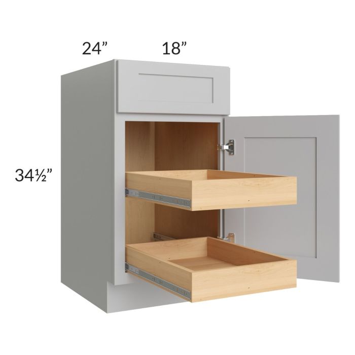 Stone Shaker 18" Base Cabinet with 2 Rollout Trays