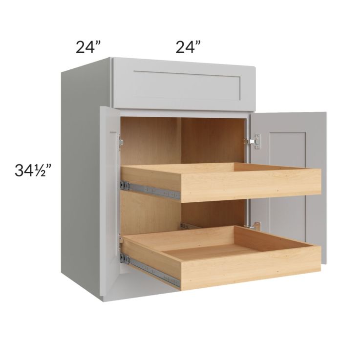 Stone Shaker 24" Base Cabinet with 2 Rollout Trays
