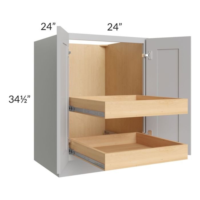Stone Shaker 24" Full Height Base Cabinet with 2 Rollout Trays