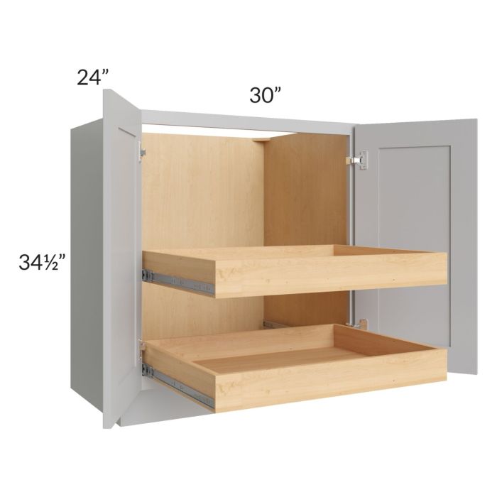 Stone Shaker 30" Full Height Base Cabinet with 2 Rollout Trays