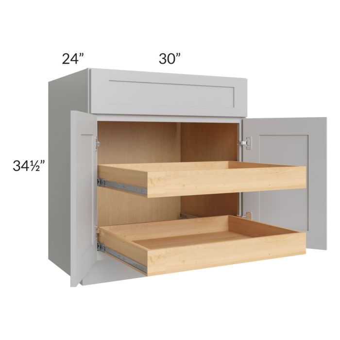 Stone Shaker 30" Base Cabinet with 2 Rollout Trays