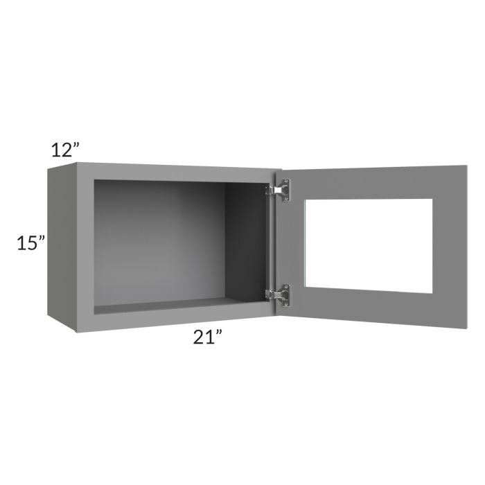 Graphite Grey Shaker 21x15 Decorative Wall Cabinet