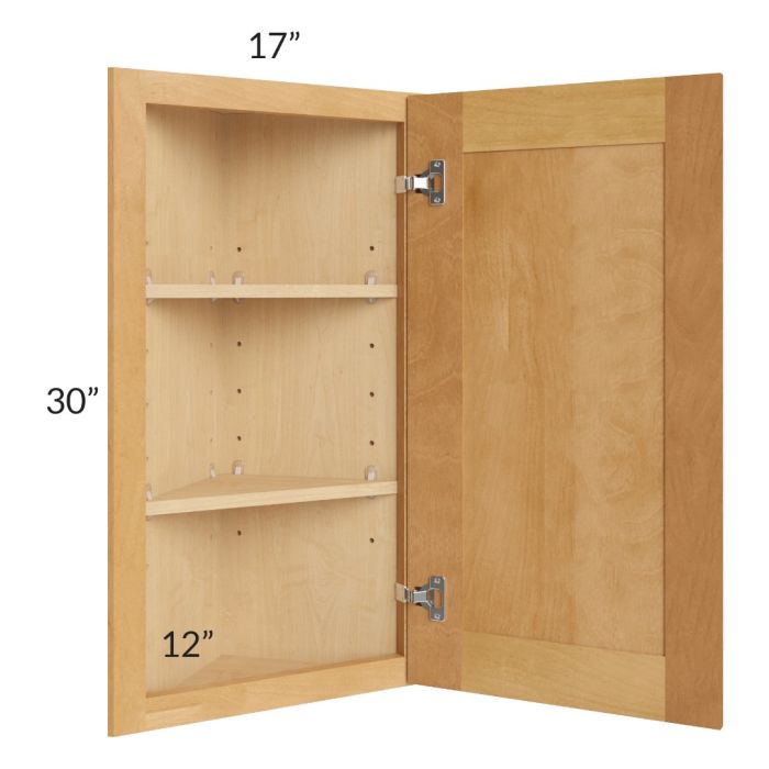 Madison Honey Shaker 12x30 Angle Wall Cabinet