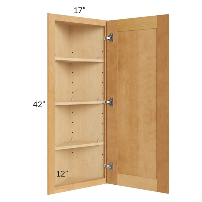 Madison Honey Shaker 12x42 Angle Wall Cabinet