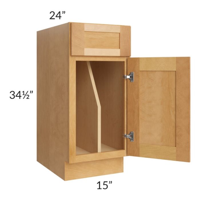 Madison Honey Shaker 15" Tray Divider Base Cabinet