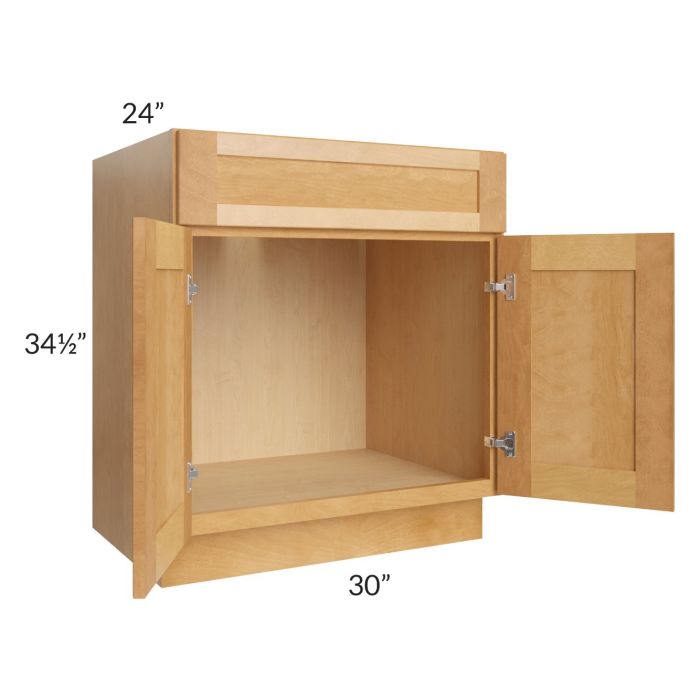 Madison Honey Shaker 30" Sink Base Cabinet (1 drawer front)
