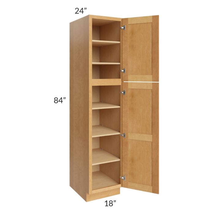 Madison Honey Shaker 18x84x24 Wall Pantry Cabinet