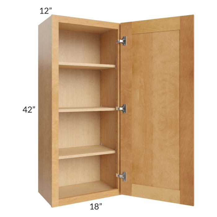 Madison Honey Shaker 18x42 Wall Cabinet