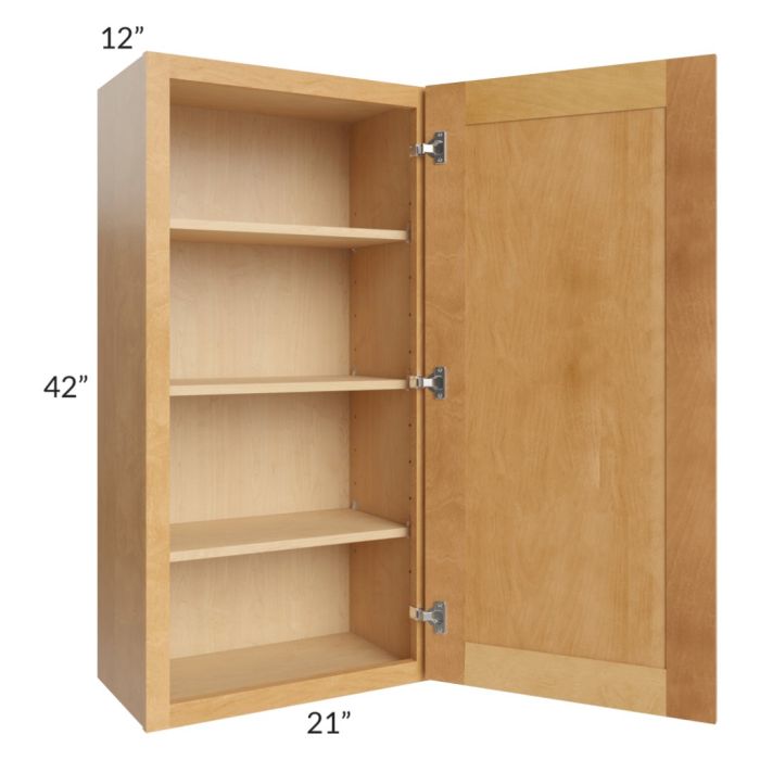 Madison Honey Shaker 21x42 Wall Cabinet
