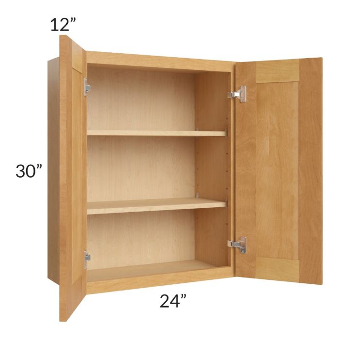 Madison Honey Shaker 24x30 Wall Cabinet
