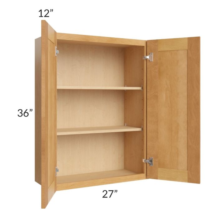 Madison Honey Shaker 27x36 Wall Cabinet
