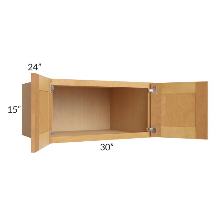 Madison Honey Shaker 30x15x24 Wall Cabinet