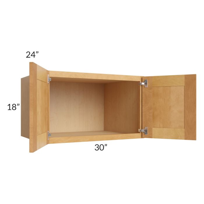 Madison Honey Shaker 30x18x24 Wall Cabinet