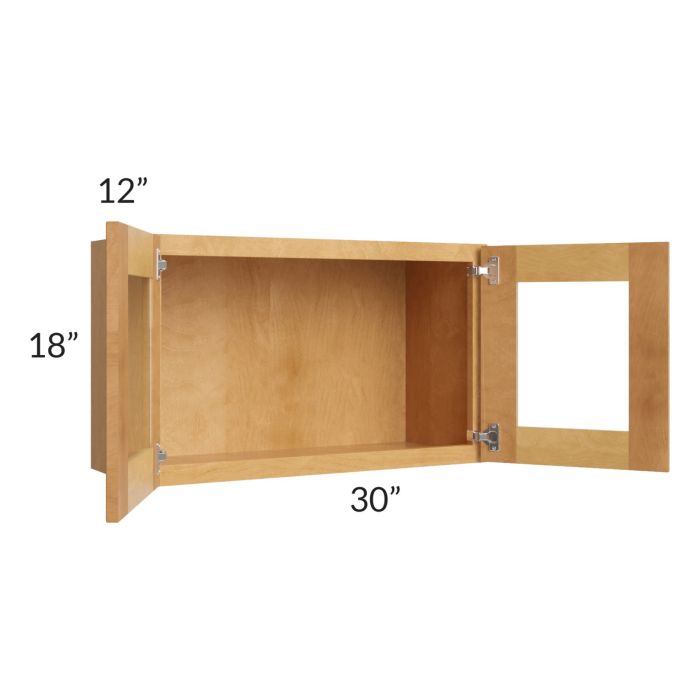 Madison Honey Shaker 30x18 Decorative Wall Cabinet