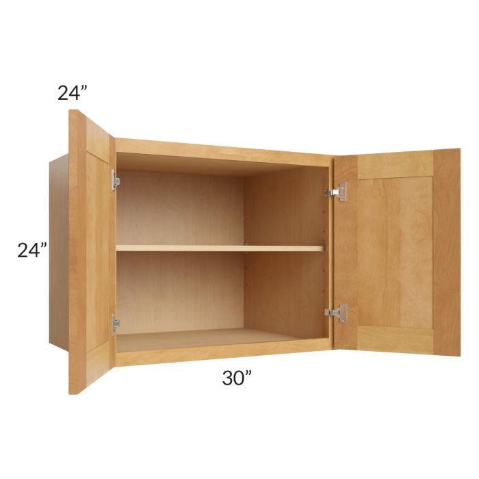 Madison Honey Shaker 30x24x24 Wall Cabinet