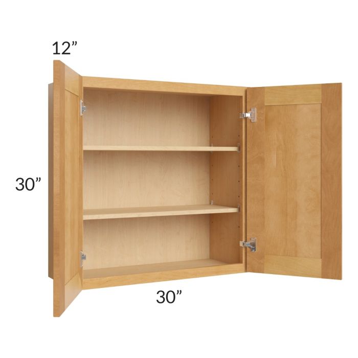 Madison Honey Shaker 30x30 Wall Cabinet