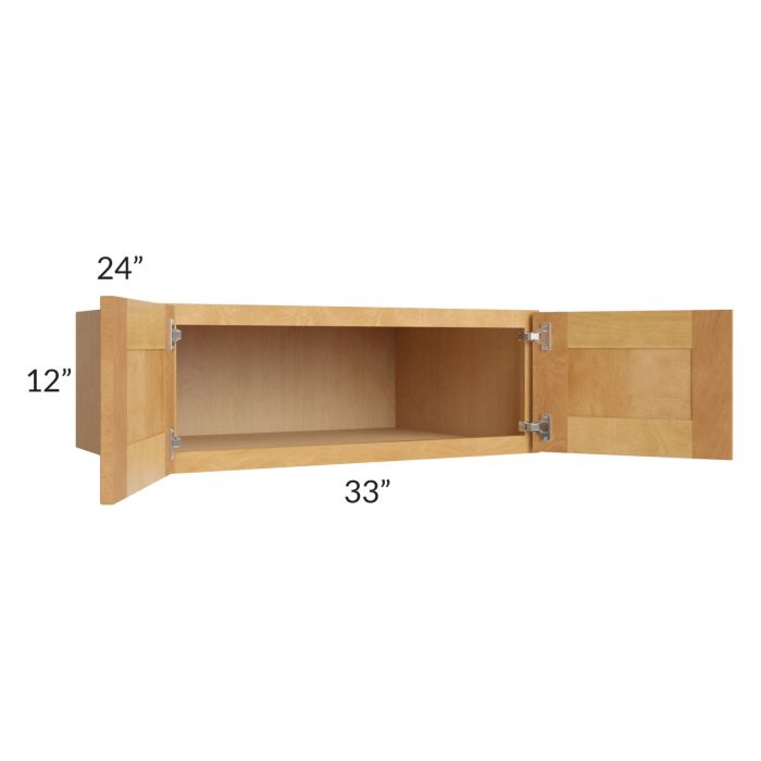 Madison Honey Shaker 33x12x24 Wall Cabinet